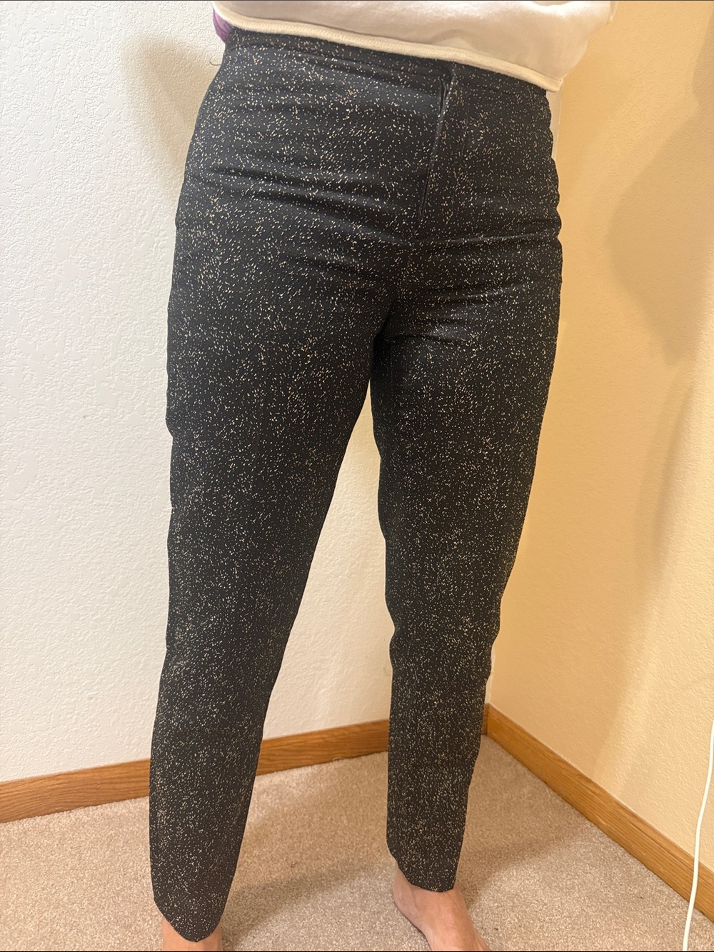 Theory (Theyskens by Theory)Black Speckled Ankle Pants